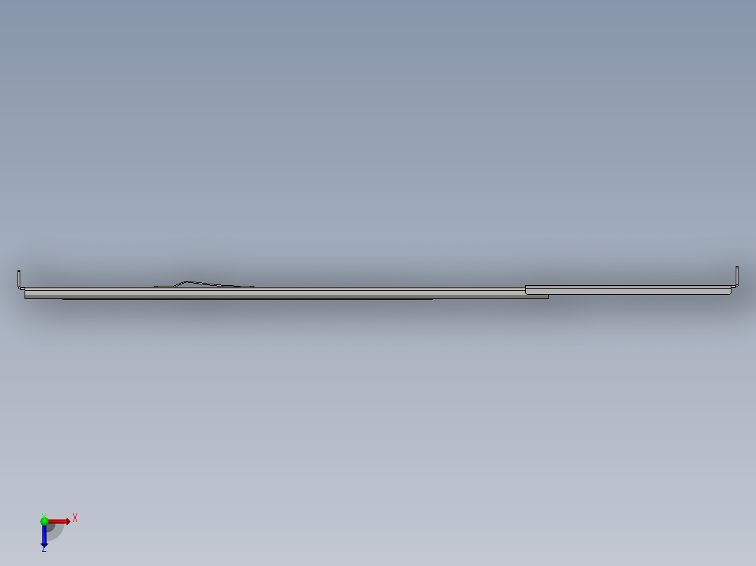 370毫米导轨俯视图