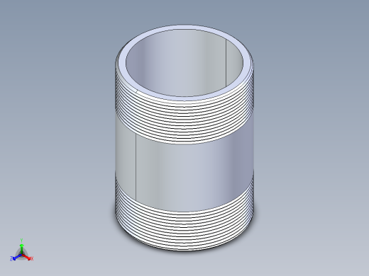 CPVC管件33-Sch80_Nipple_MPTxMPT_9861-426_4in x 6in正等轴测缩略图