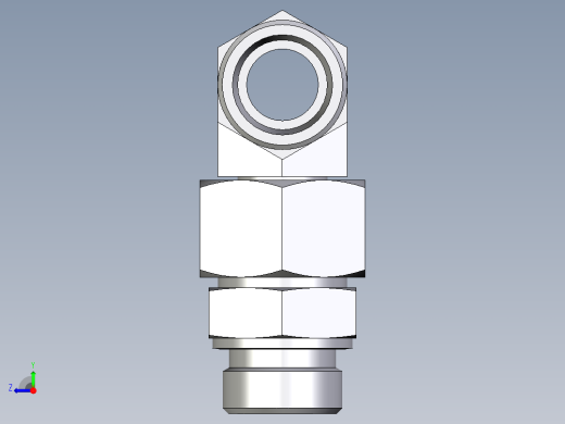 卡套式工业通用硬管接头EO_Assembled_adjustable_standpipe_branch_tee_EVT25SROMD71右视缩略图