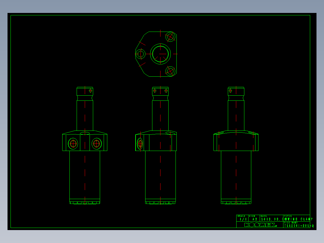 KOSMEKTLA2001-2BL-Q多系列多零件图纸模型