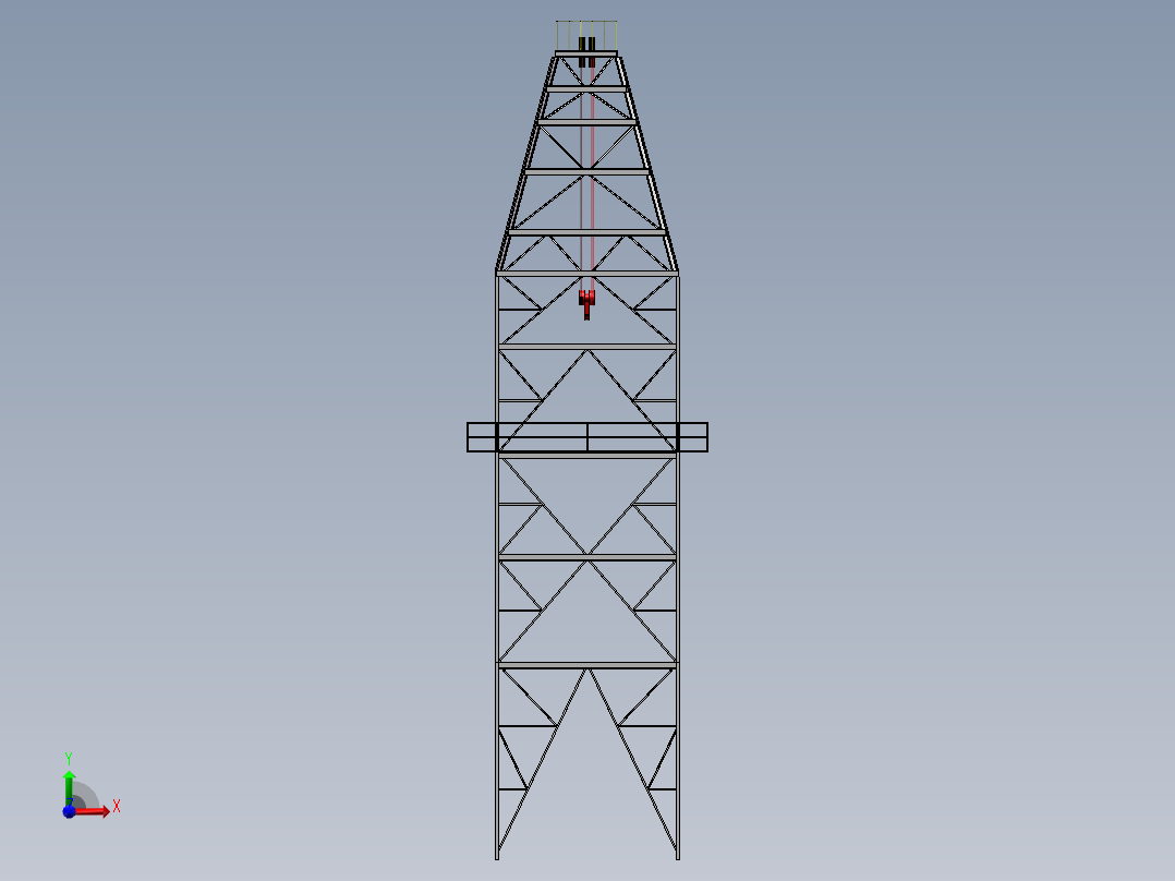提升塔模型前视图