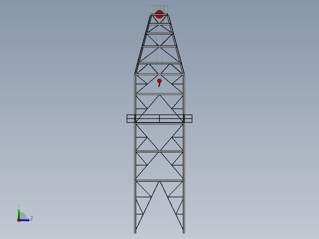 提升塔模型左视图