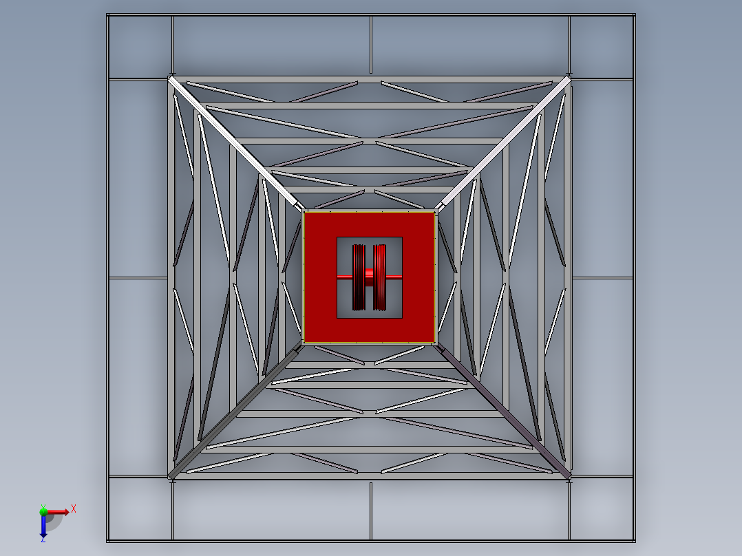 提升塔模型俯视图