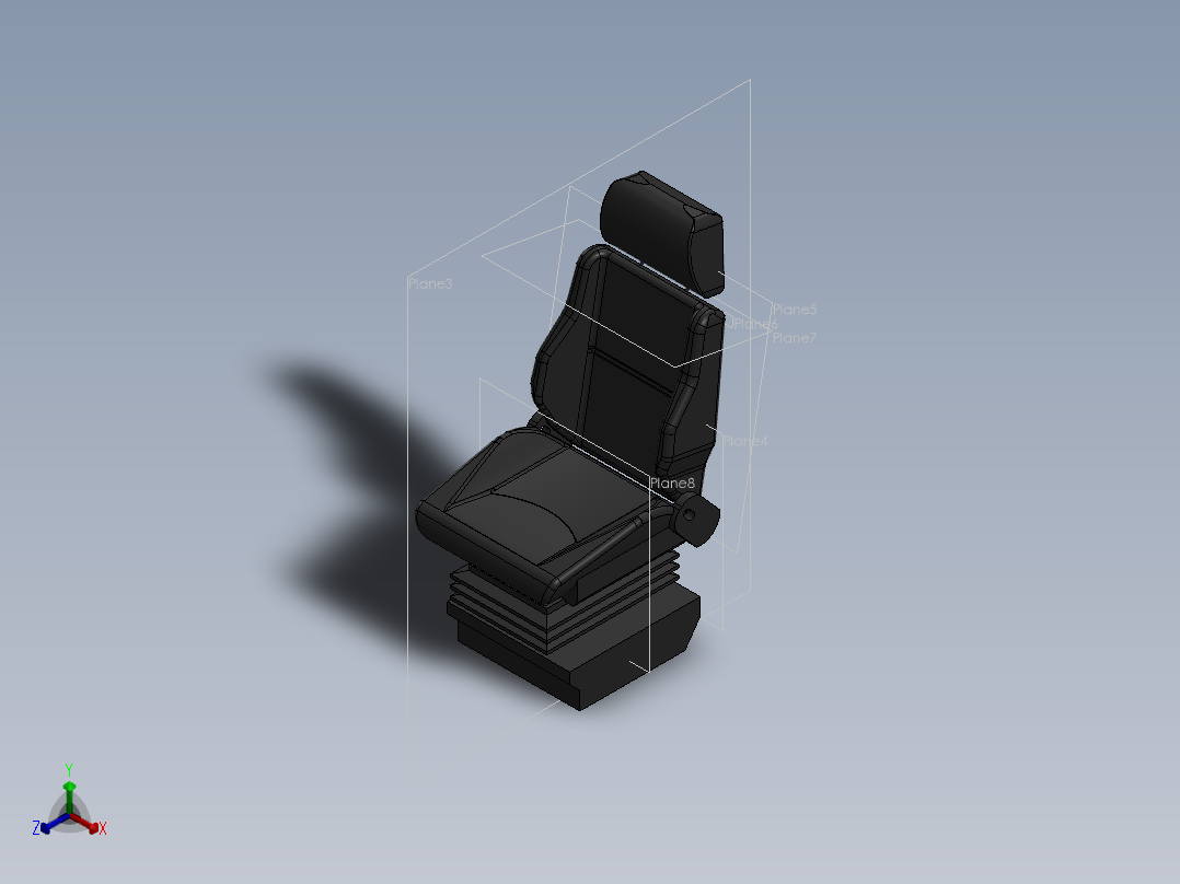卡车座椅模型设计237078==40正等轴测图