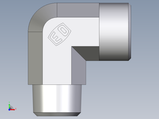 卡套式工业通用硬管接头EO_Male_stud_elbow_WE15LM71X前视缩略图