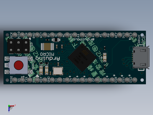 电路板ARDUINO MICRO SW STP IGS俯视缩略图