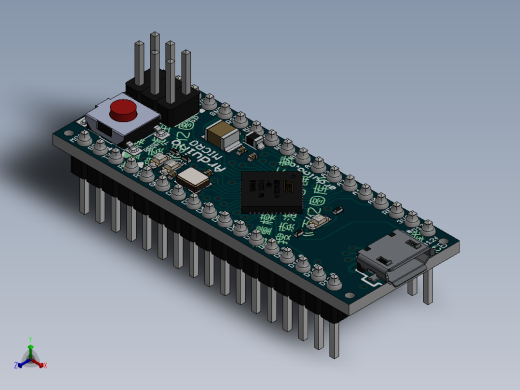 电路板ARDUINO MICRO SW STP IGS正等轴测缩略图