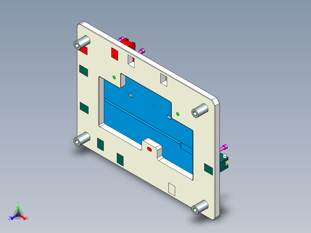 笔记本外壳螺丝柱位置度检具