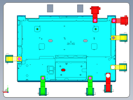 笔记本外壳螺丝柱位置度检具后视缩略图