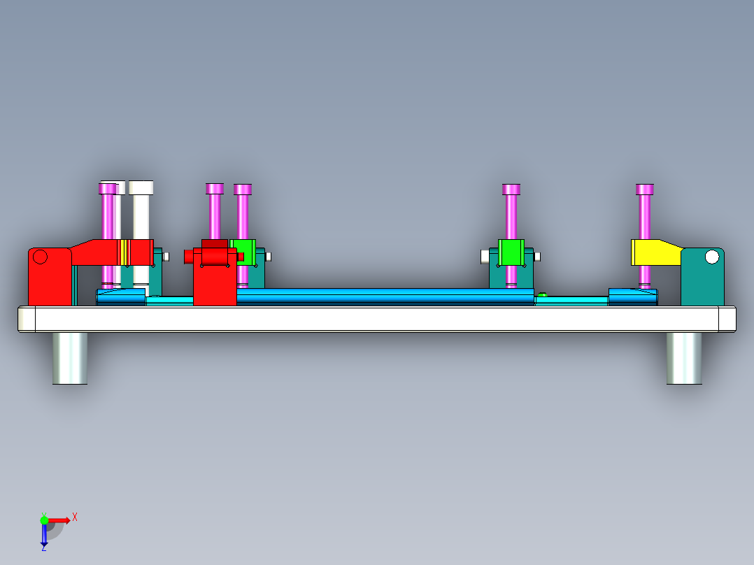 笔记本外壳螺丝柱位置度检具俯视图