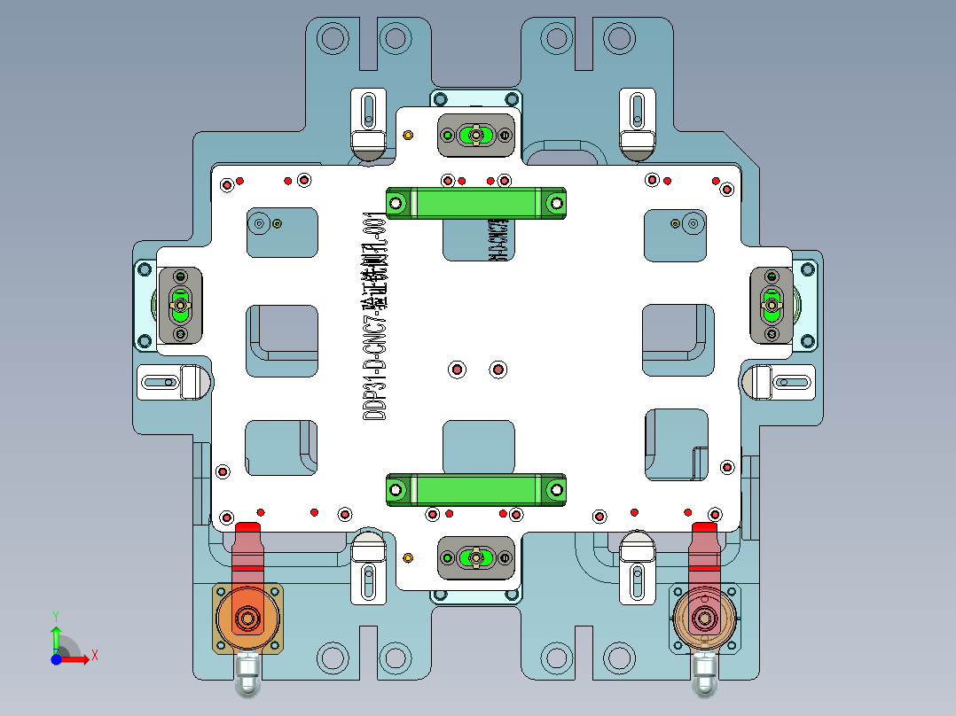 DDP31-D笔记本CNC工装夹具三维模型-CNC7验证治具设变图档-200422前视图