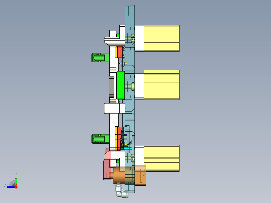DDP31-D笔记本CNC工装夹具三维模型-CNC7验证治具设变图档-200422右视图