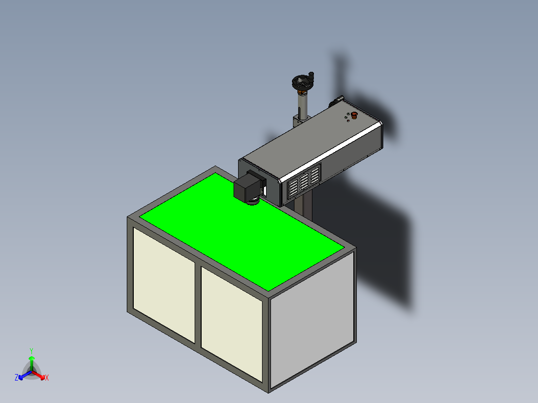 产线快速型激光打标机三维设计