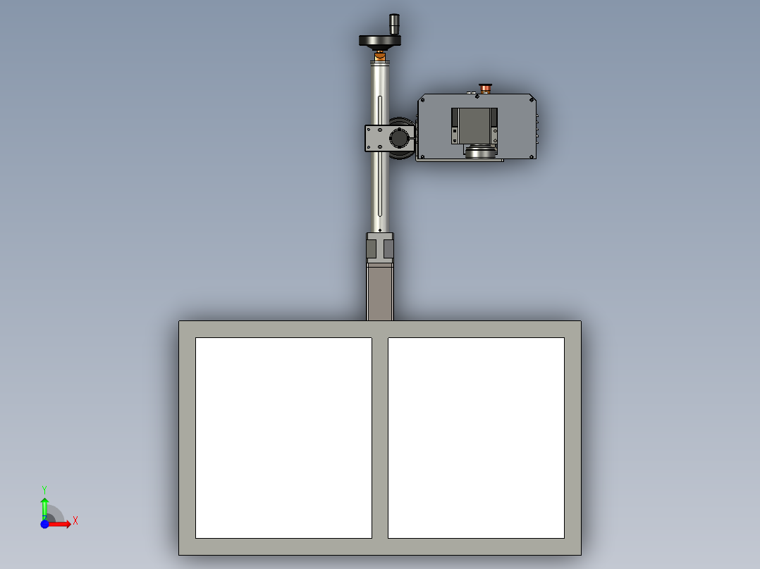 产线快速型激光打标机三维设计前视图