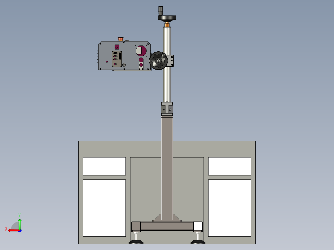 产线快速型激光打标机三维设计后视图