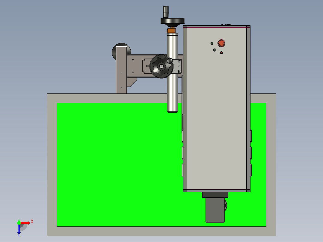产线快速型激光打标机三维设计俯视图