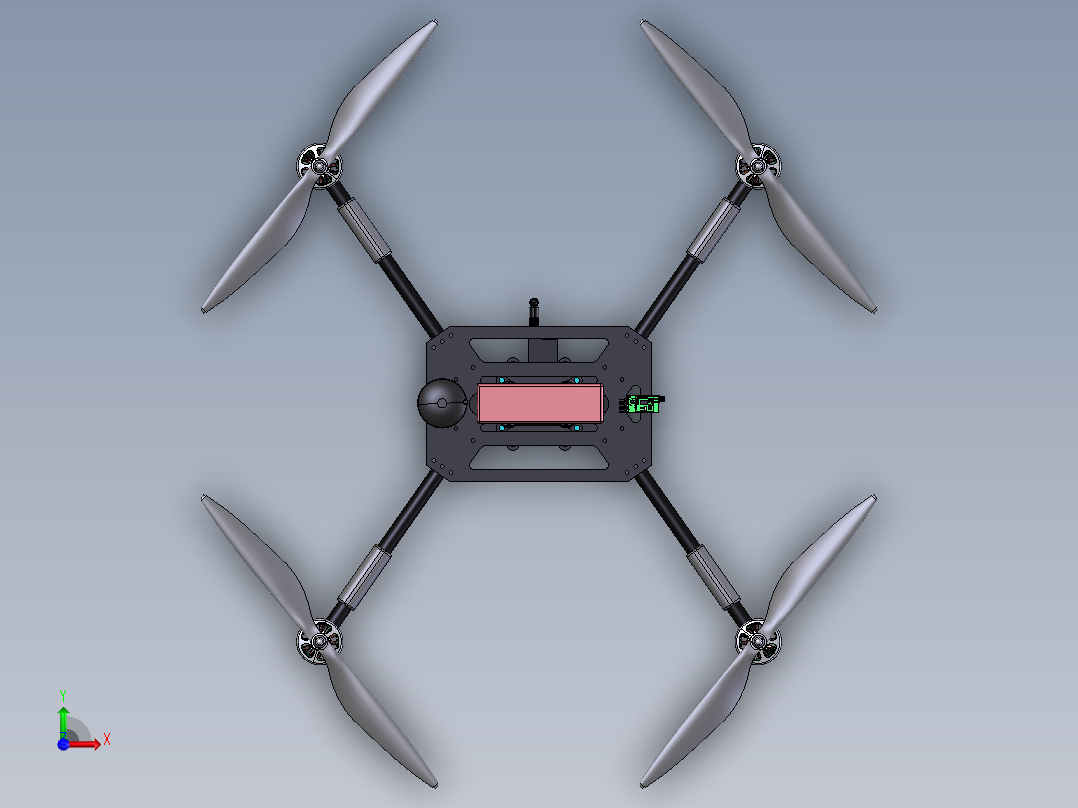 四轴无人机  step前视图
