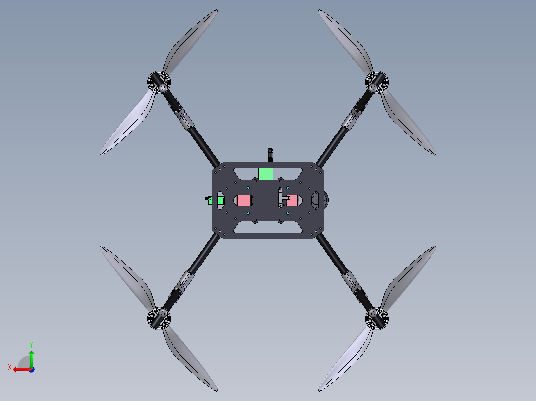 四轴无人机  step后视图