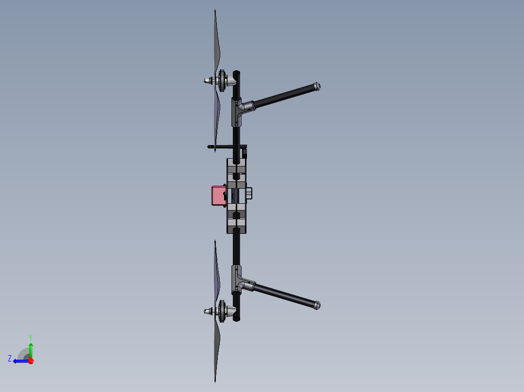 四轴无人机  step右视图