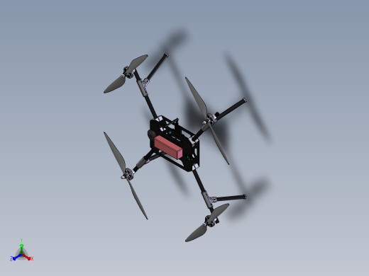 四轴无人机  step正等轴测缩略图