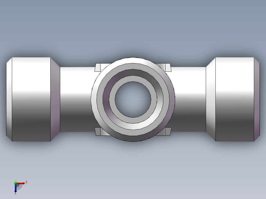 XC+XD 四通接头、XC-14俯视图