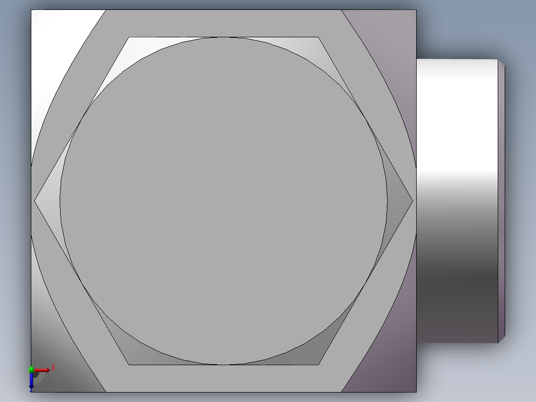 铰接式90度接头、1CI-52-48俯视图