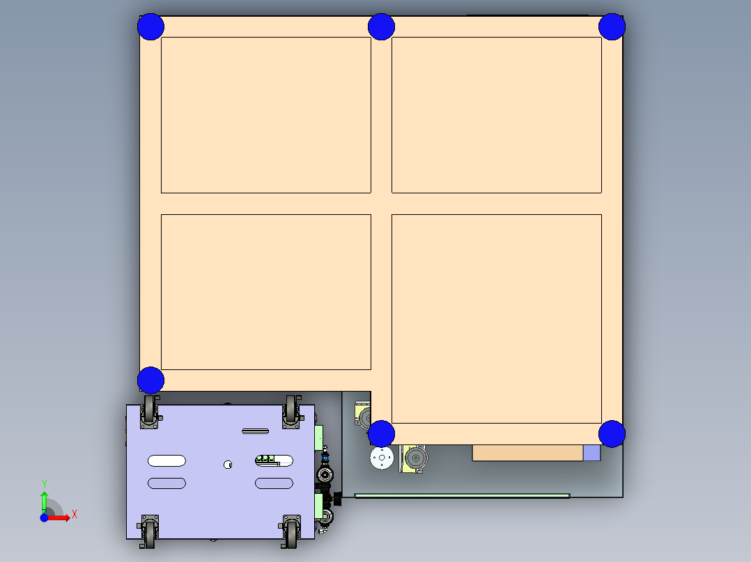 六轴CNC加工中心：塑料油瓶加工机前视图