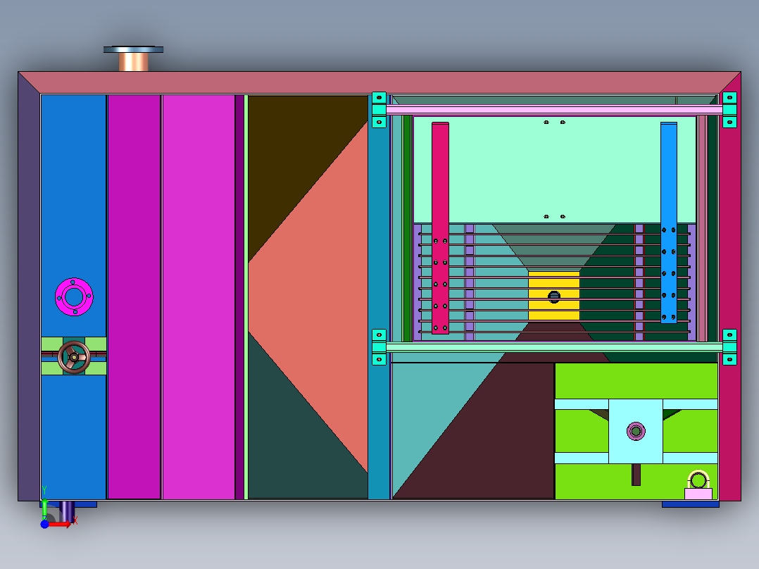 有机废水的电絮凝电催化装置前视图