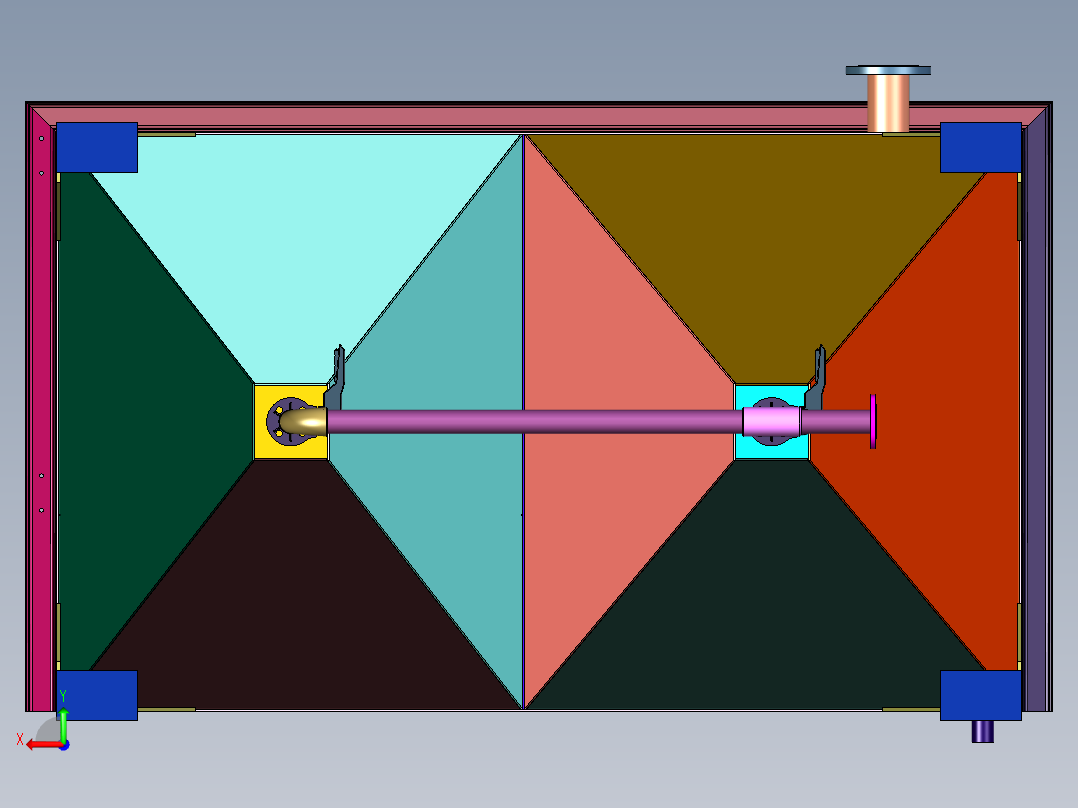 有机废水的电絮凝电催化装置后视图