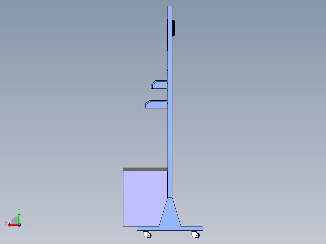 物料整理架后视图