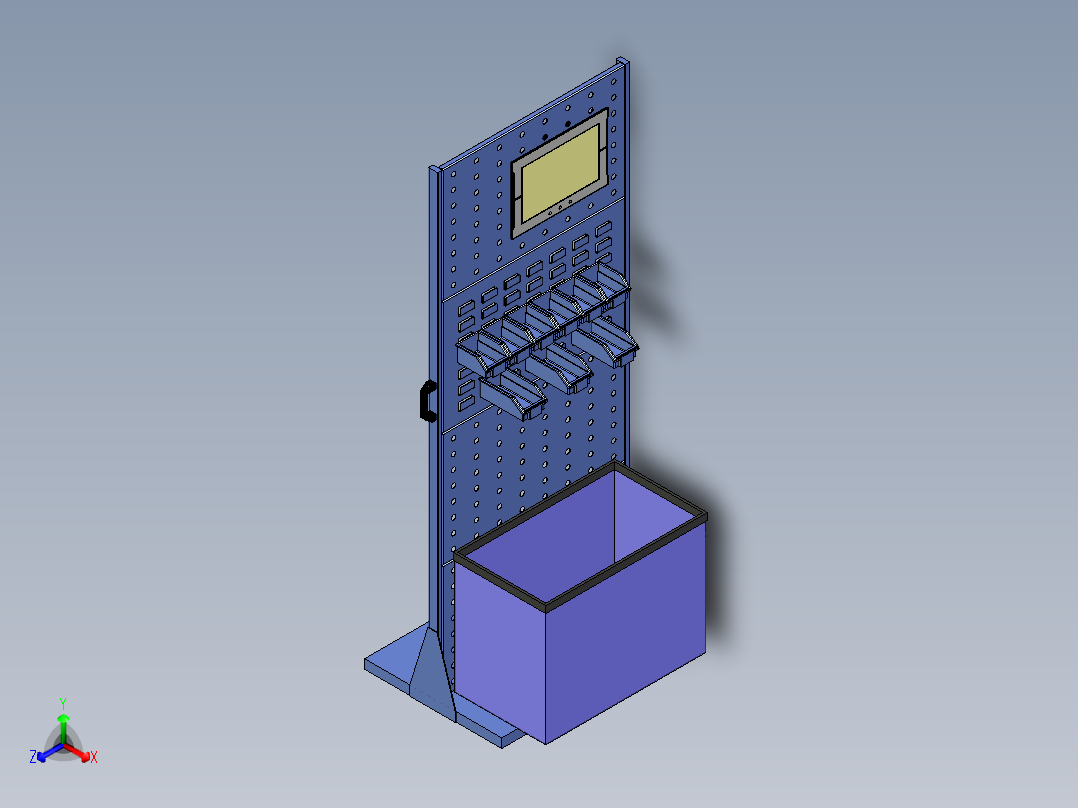 物料整理架正等轴测图