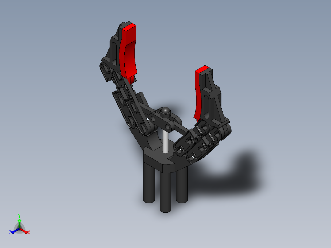夹爪正等轴测图