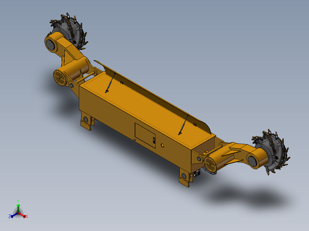 采煤机SW模型 附STP格式正等轴测图