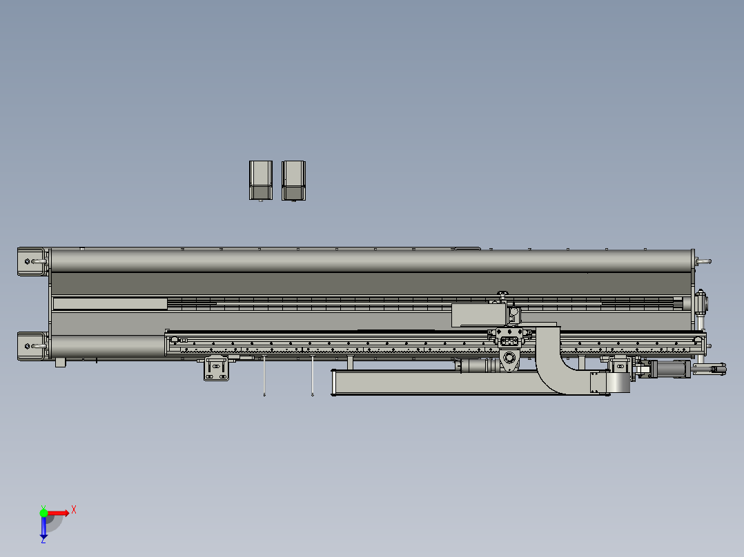 纵缝焊接专机模型MF100俯视图