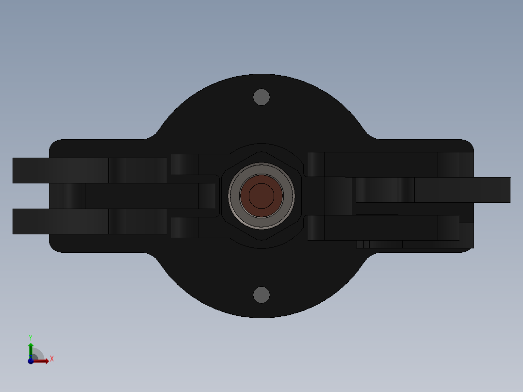 水下机器人夹持器前视图