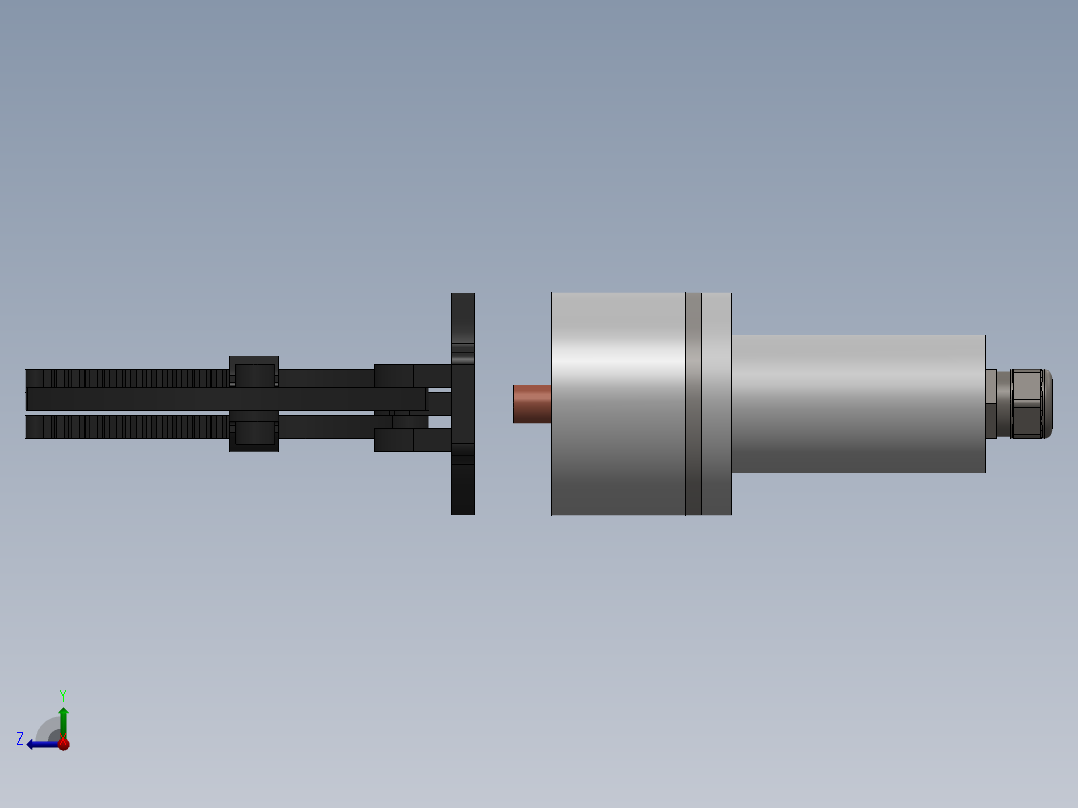 水下机器人夹持器右视图