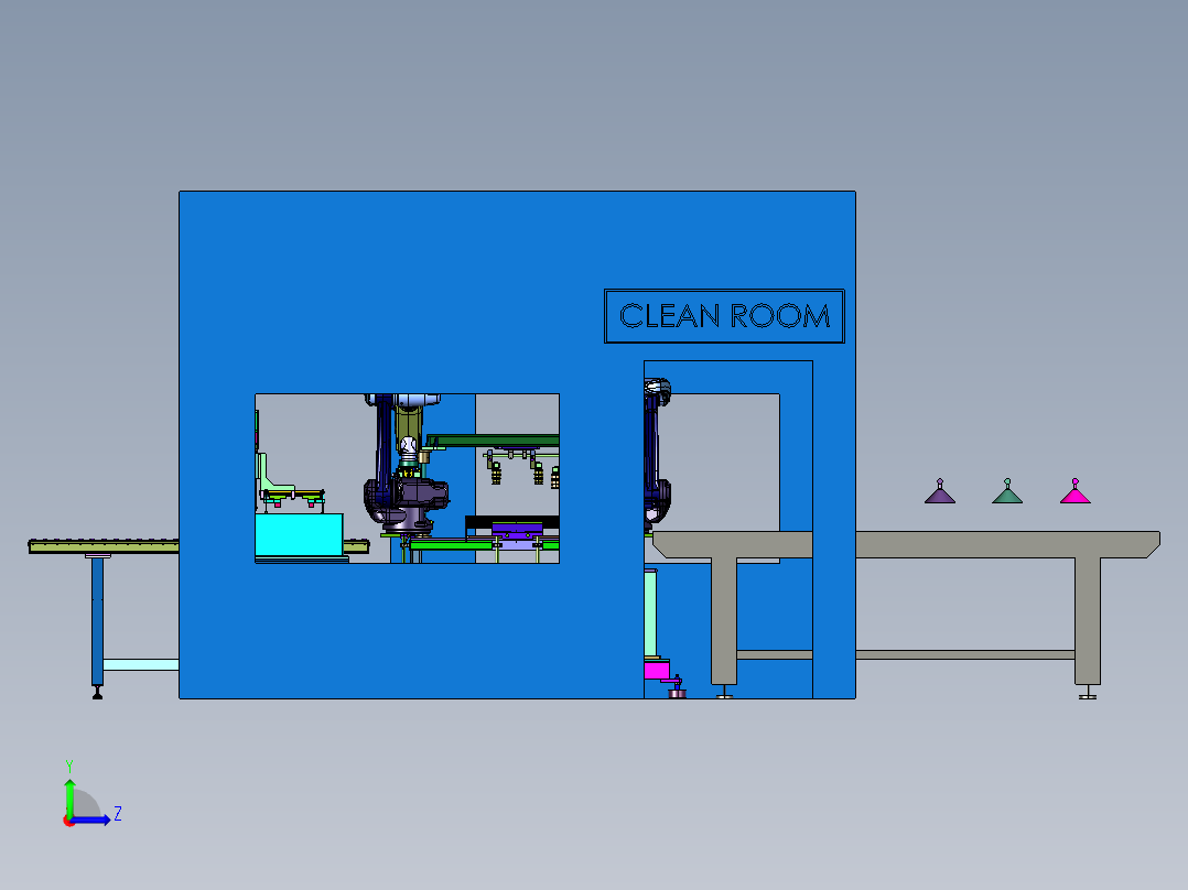 集成电路测试清洁装置左视图