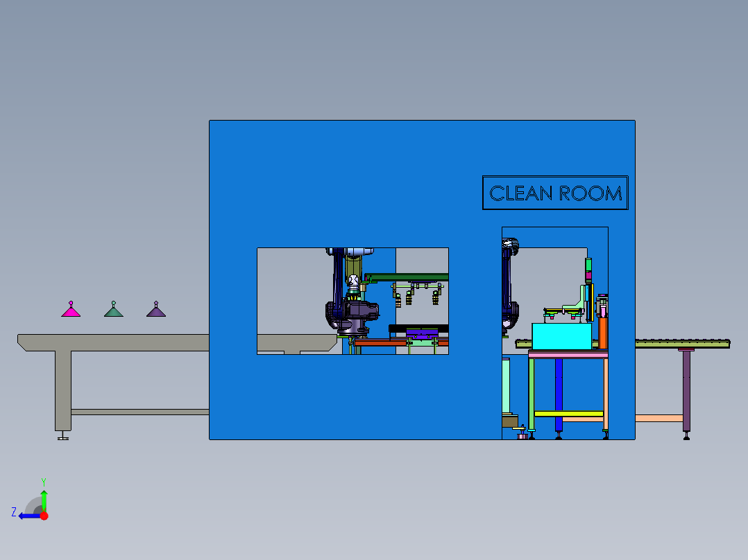 集成电路测试清洁装置右视图