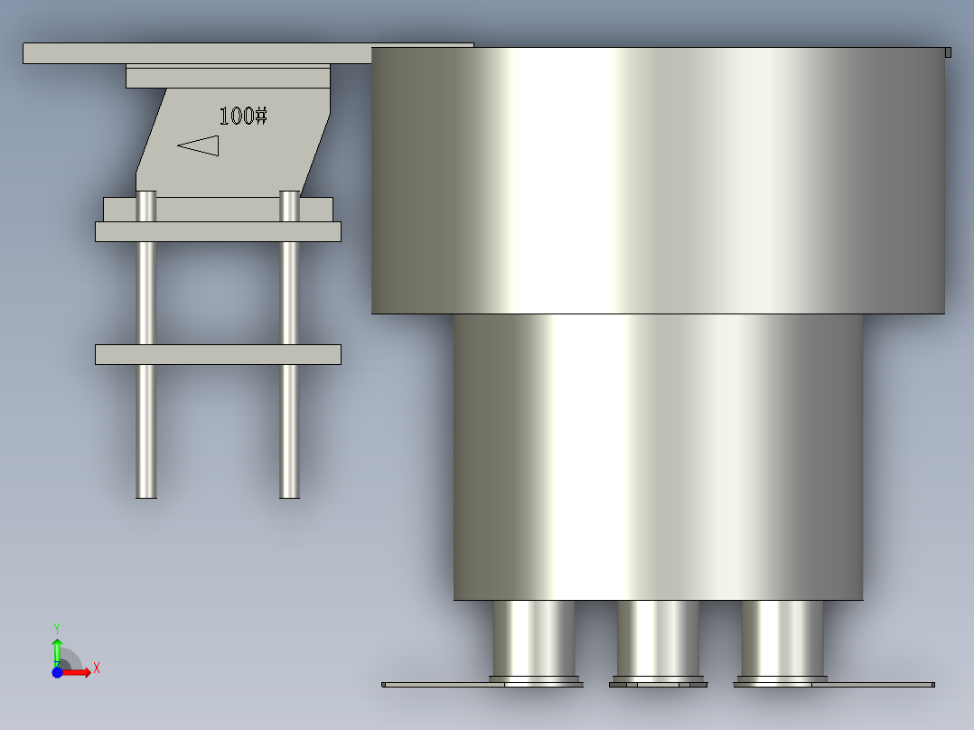 O型圈振动盘进料组件前视图