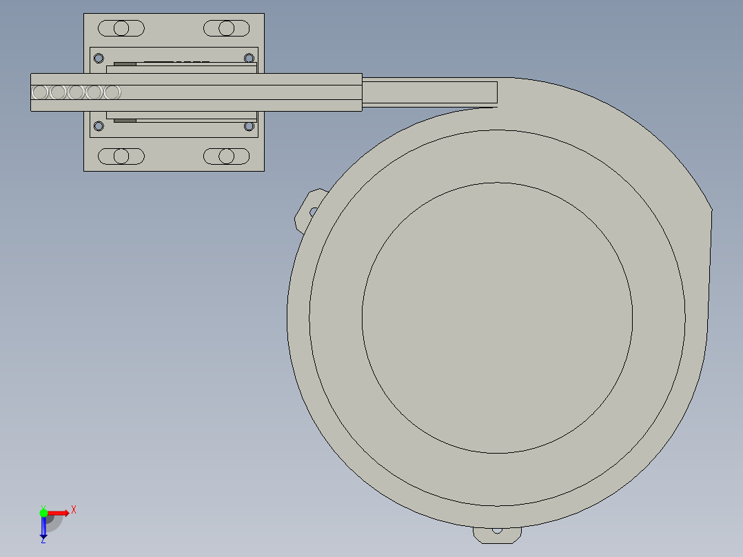 O型圈振动盘进料组件俯视图