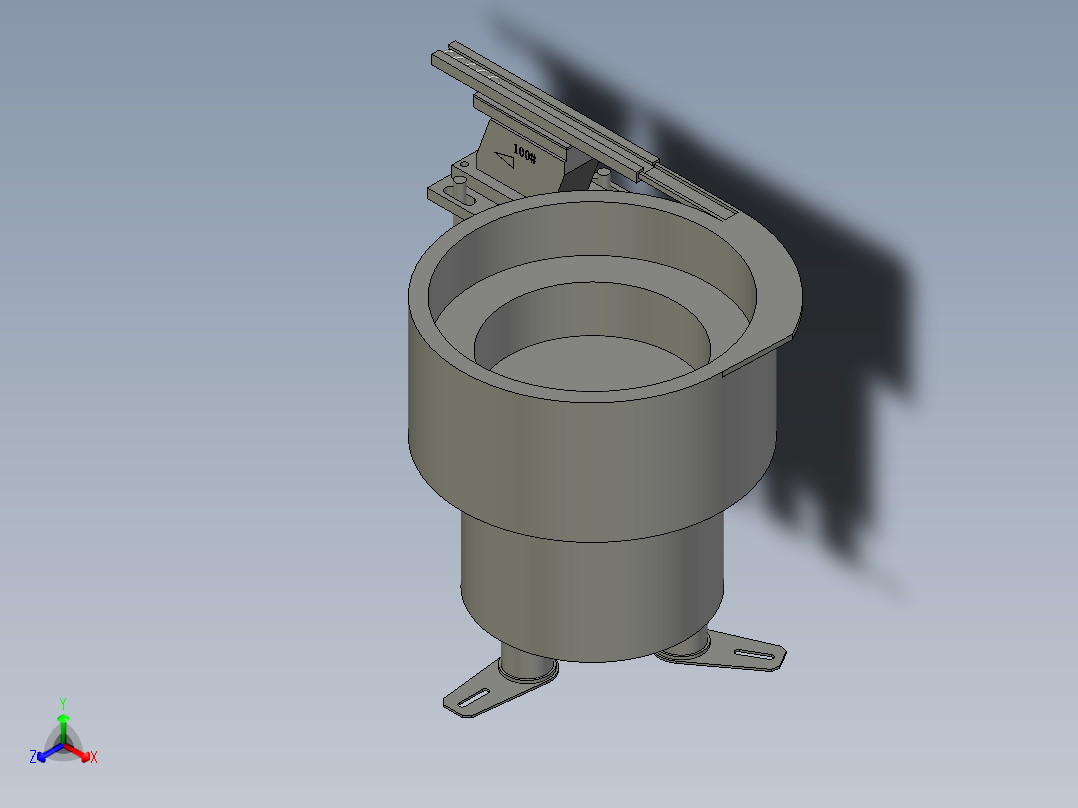 O型圈振动盘进料组件正等轴测图