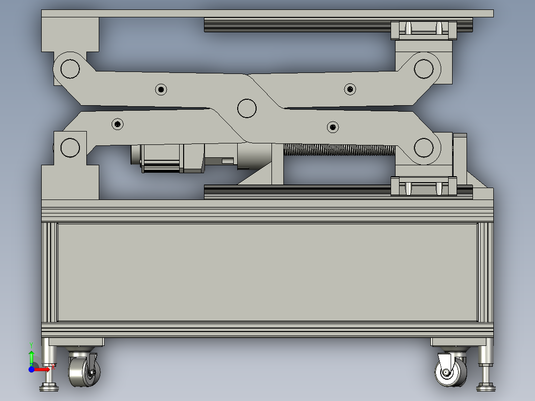 机械式匀速升降台前视图