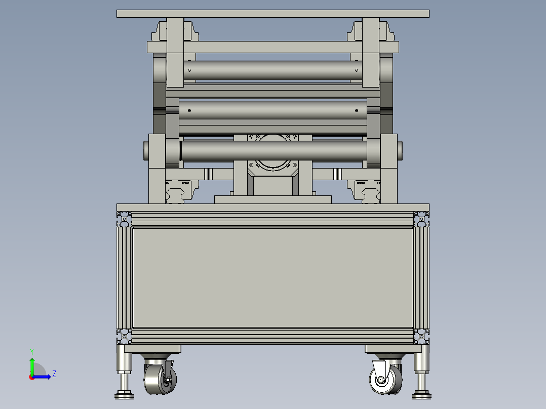 机械式匀速升降台左视图
