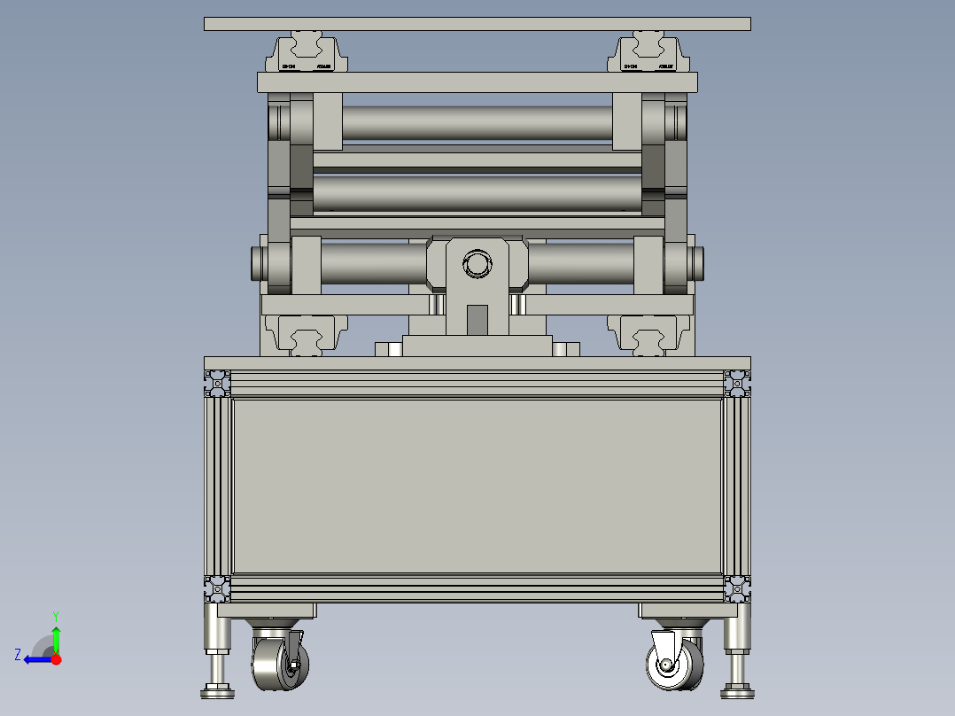 机械式匀速升降台右视图
