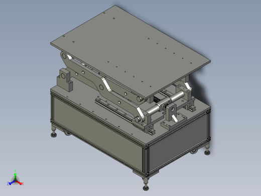 机械式匀速升降台正等轴测缩略图