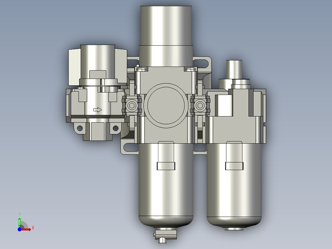 三联件-AC30-116-27-3前视图