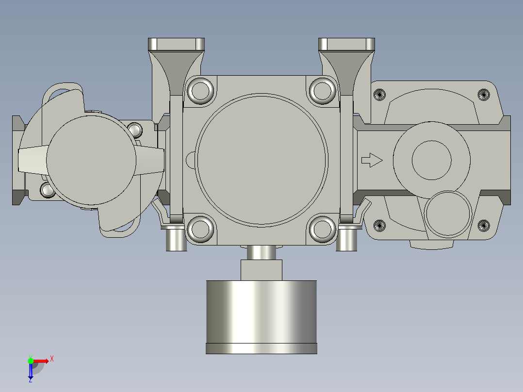 三联件-AC30-116-27-3俯视图