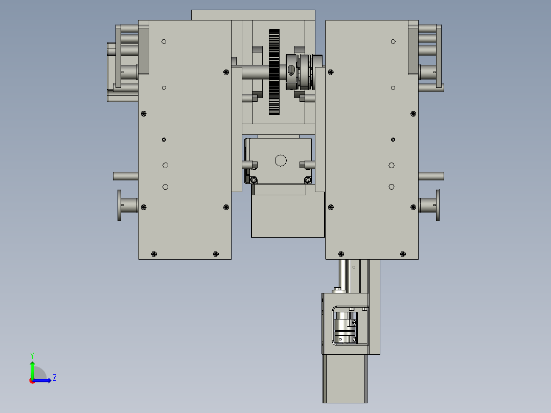 柔性自动打磨砂带机左视图