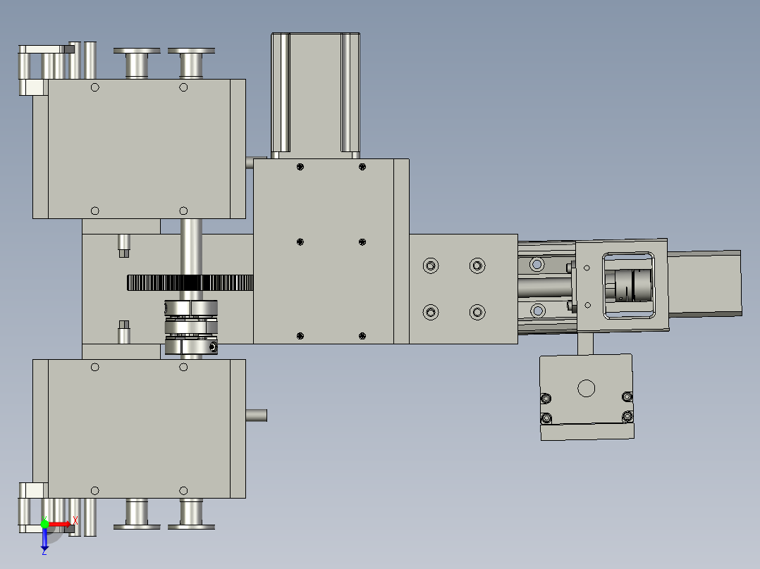 柔性自动打磨砂带机俯视图