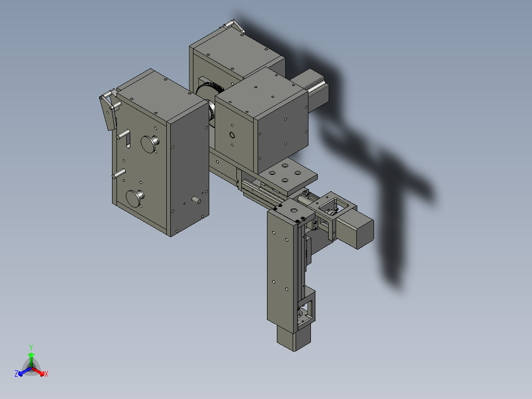 柔性自动打磨砂带机正等轴测图